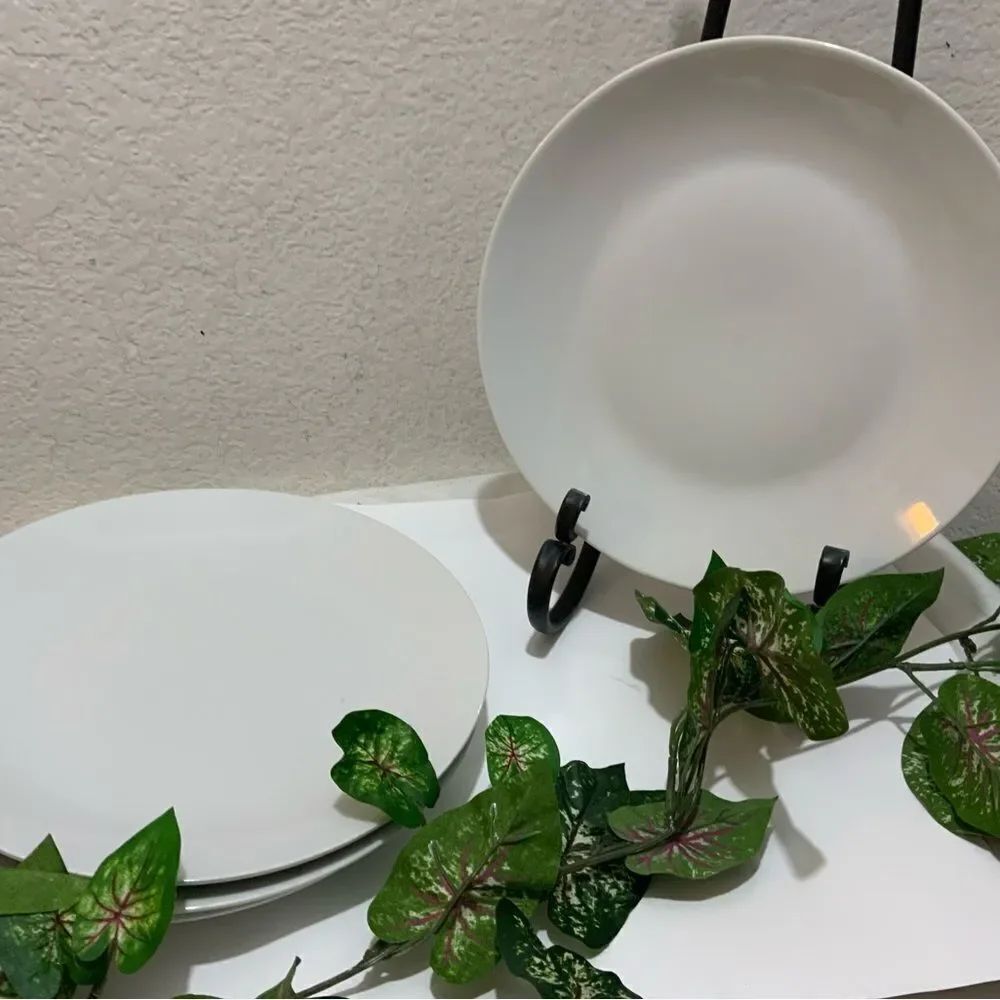 Denmark Tools For Cooks Set Of 4 White Porcelain Dinner Plates 10 3/4" B1